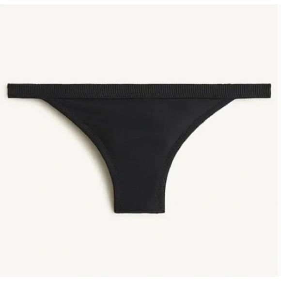 J.Crew Bikini Bottom Women's Plus XXL Black Ribbed-Trim Hipster Full-Coverage - Picture 1 of 9